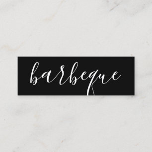Minitarjeta De Visita manuscrito de barbacoa
