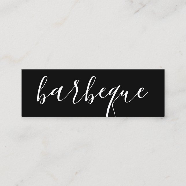 Minitarjeta De Visita manuscrito de barbacoa (Anverso)