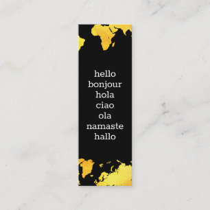 Minitarjeta De Visita Mapa del mundo