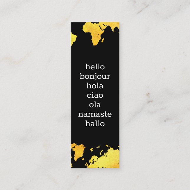 Minitarjeta De Visita Mapa del mundo (Anverso)