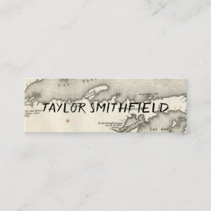 Minitarjeta De Visita mapa rústico