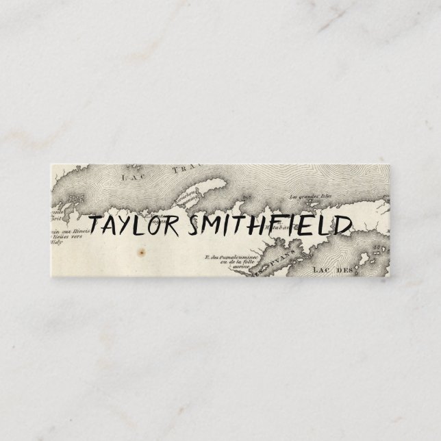 Minitarjeta De Visita mapa rústico (Anverso)