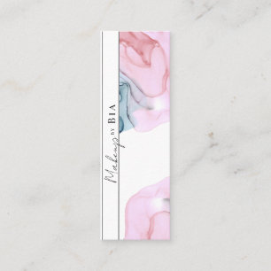 Minitarjeta De Visita Maquilladora de Belleza Glam Rosa Etéreo y Turques