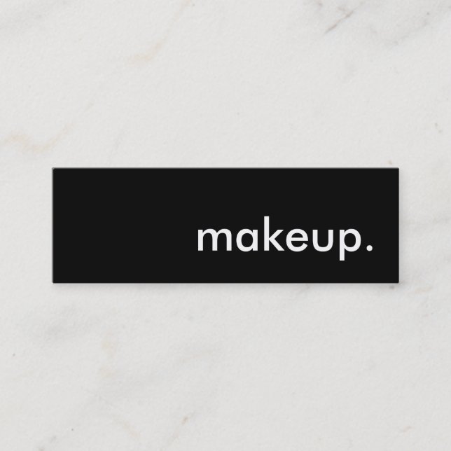 Minitarjeta De Visita maquillaje. (Anverso)