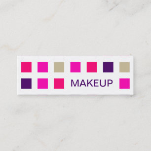 Minitarjeta De Visita MAQUILLAJE (cuadrados de la MOD)