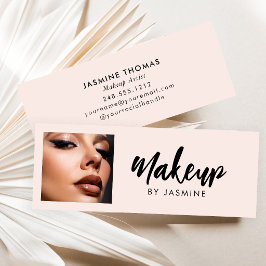 Minitarjeta De Visita Maquillaje de foto con guión rosa rubor