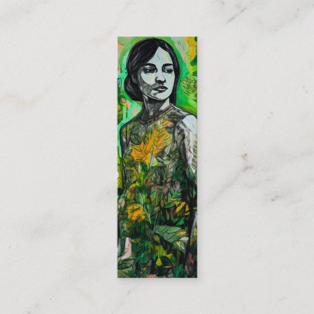 Minitarjeta De Visita Marcador de la dama de misterio (Anverso)