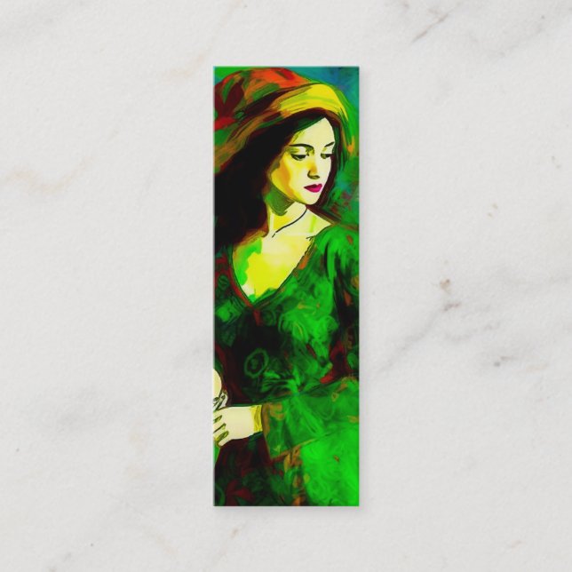 Minitarjeta De Visita Marcador de mujer en Gorra (Anverso)