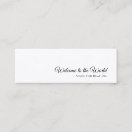 Minitarjeta De Visita Marcador moderno | Diseño de librería minimalista