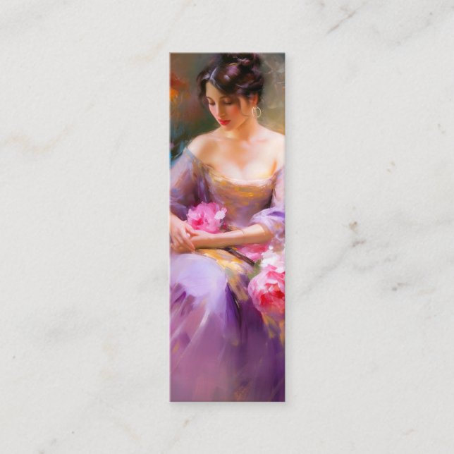 Minitarjeta De Visita Marcador retrato elegante (Anverso)