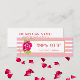 Minitarjeta De Visita Marco dorado clásico Ropa rosa rosada de banda de