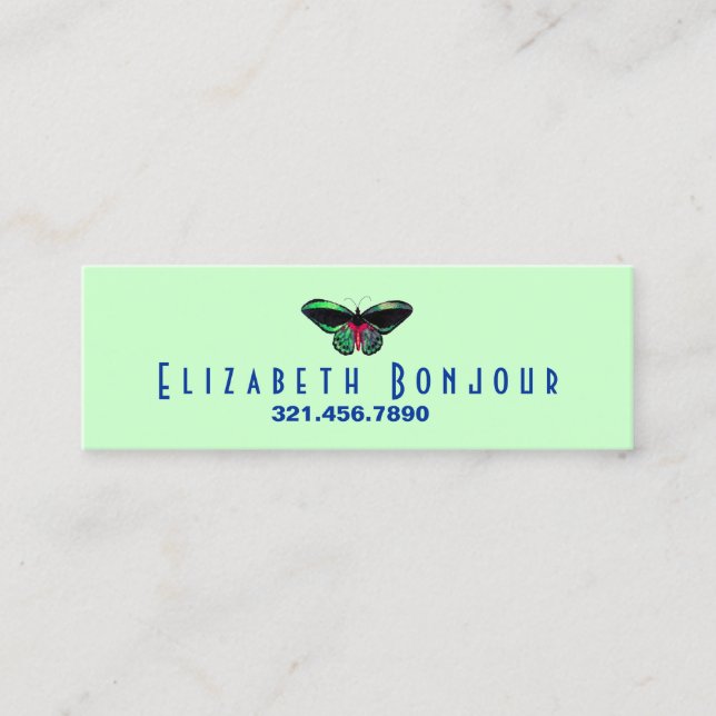 Minitarjeta De Visita Mariposa - CAMBIE el COLOR/ (Anverso)