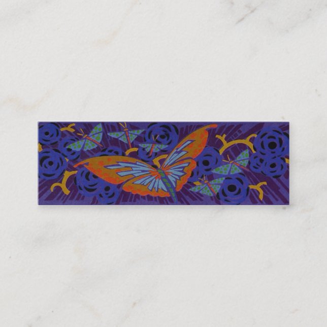 Minitarjeta De Visita Mariposa del art déco - señal (Anverso)