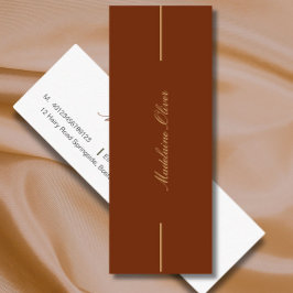 Minitarjeta De Visita Marrón profesional elegante y moderno