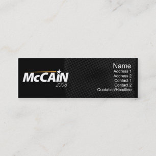 Minitarjeta De Visita McCain - flaco