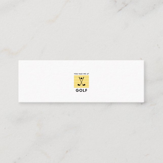 Minitarjeta De Visita Me tenías en el golf (Anverso)