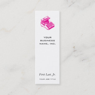 Minitarjeta De Visita Mecanografíe la magenta de la máquina de la