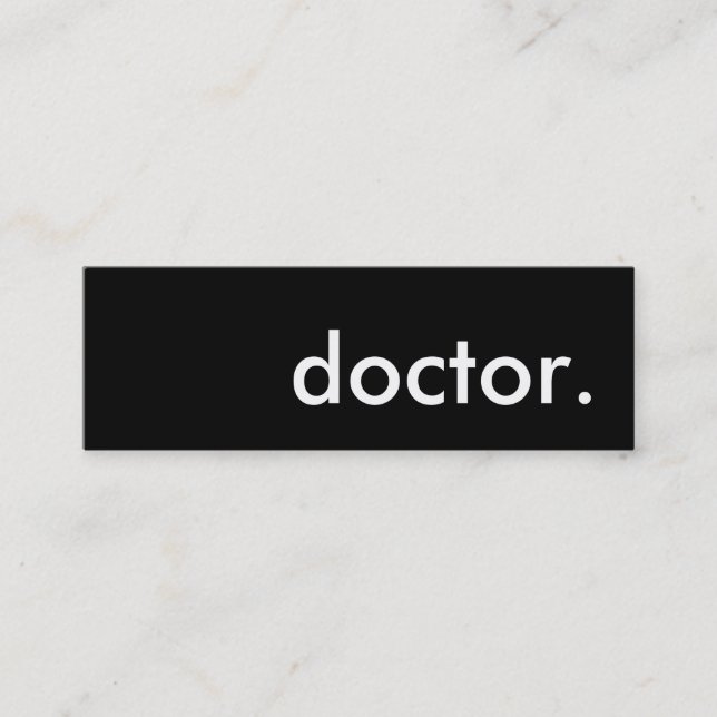 Minitarjeta De Visita médica. (Anverso)
