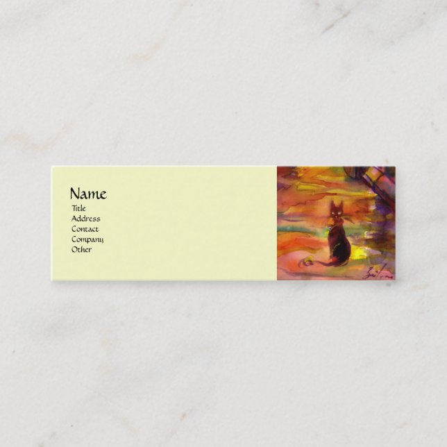 MINITARJETA DE VISITA MEDIEVAL ALLEY DE NOCHE EN FLORENCIA (Anverso)