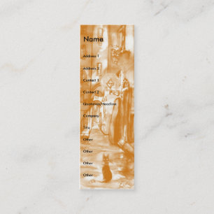 MINITARJETA DE VISITA MEDIEVAL ALLEY DE NOCHE EN FLORENCIA