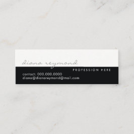 Minitarjeta De Visita medio negro medio blanco moderno, profesional y el