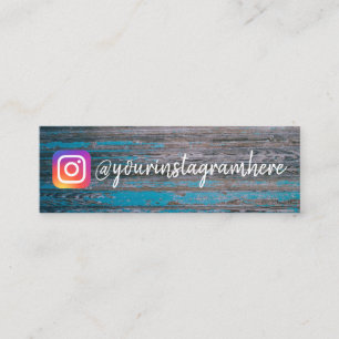 Minitarjeta De Visita Medios sociales de Instagram de Madera Rusa