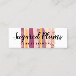 Minitarjeta De Visita Medios sociales de moda y acuarela de moda morado 