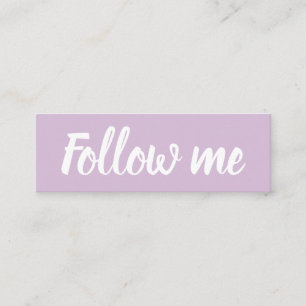 Minitarjeta De Visita Medios sociales minimalistas modernos, morados pas