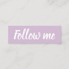 Minitarjeta De Visita Medios sociales minimalistas modernos, morados pas