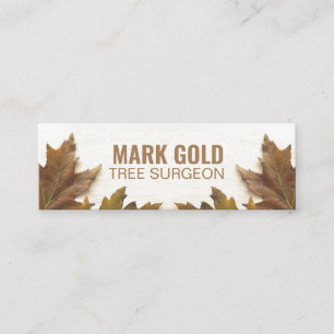 Minitarjeta De Visita Medios sociales personalizados sobre "hojas caídas