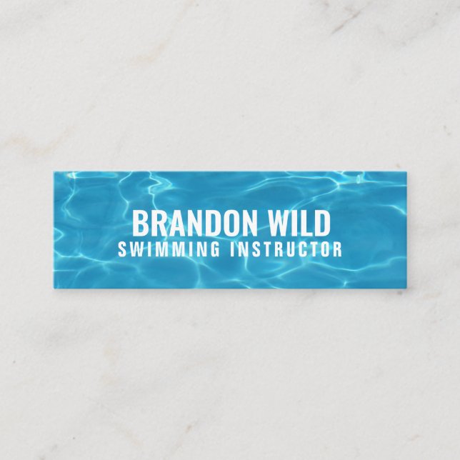 Minitarjeta De Visita Medios sociales personalizados sobre "olas de agua (Anverso)