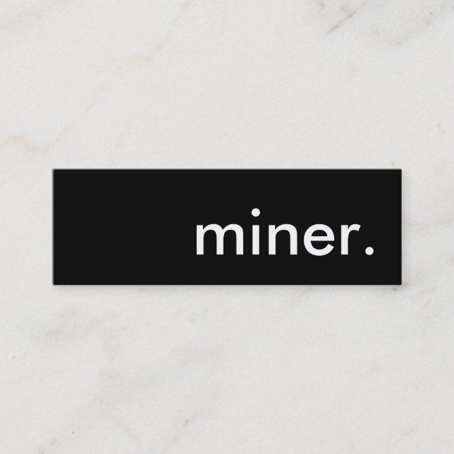 Minitarjeta De Visita minero. (Anverso)