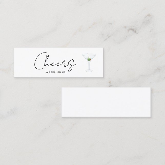 Minitarjeta De Visita Mini Card de recepción de boletos para bodas para  (Anverso / Reverso)