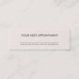 Minitarjeta De Visita Mini cita de lino minimalista profesional