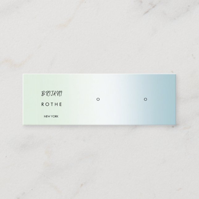 Minitarjeta De Visita Mini de rienda de gradiente de guiones (Anverso)