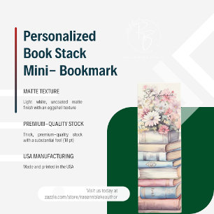 Minitarjeta De Visita Mini marcador de pila de libros personalizada