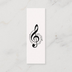 Minitarjeta De Visita Mini personalizada cromo del Clef agudo de la
