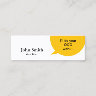 Minitarjeta De Visita Mini profesional de la burbuja creativa