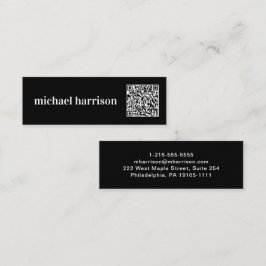 Minitarjeta De Visita Mínima tipografía moderna Código QR Profesional