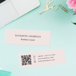 Minitarjeta De Visita Minimalist Blush Pink QR code