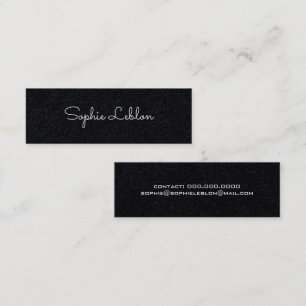 Minitarjeta De Visita minimalista elegante simple premium negro