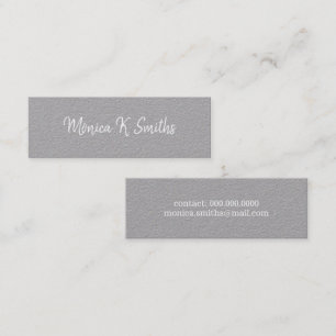 Minitarjeta De Visita minimalista estilo guion-font elegante y gris mode