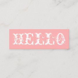 Minitarjeta De Visita Minimalista, sencillo y moderno, rosa pastel