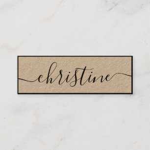 Minitarjeta De Visita Minimalista y elegante arte de la tipografía moder