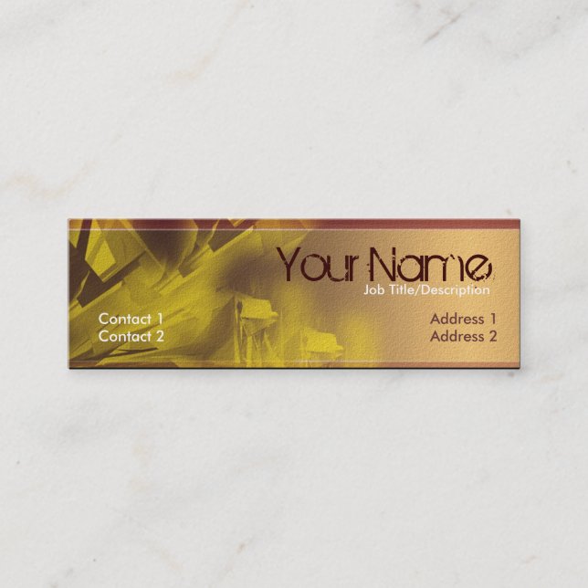 Minitarjeta De Visita Minitarjeta de negocios Grunge (Anverso)