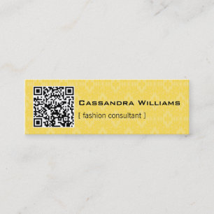 Minitarjeta De Visita Minitarjetas de empresa con código QR de Damasco 