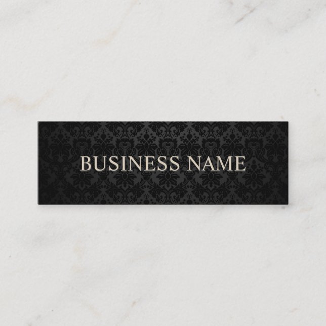 Minitarjeta De Visita Minitarjetas de la empresa Classe Black Damask (Anverso)