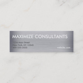 Minitarjeta De Visita Minitarjetas de textura metalizado de titanio