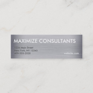 Minitarjeta De Visita Minitarjetas de textura metalizado de titanio