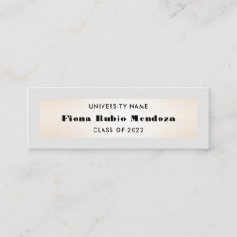 Minitarjeta De Visita Moda de lujo Gray Gold Graduación Nombre Insertar